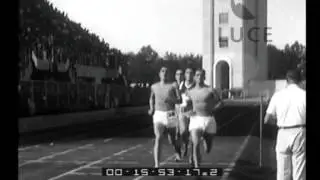 Athletics meeting at the Mussolini stadium between France and Italy.