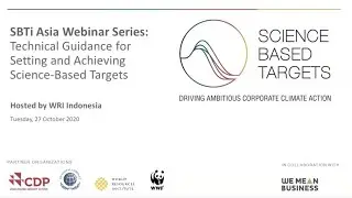 Asia Webinar Series Session 2/4: Technical Guidance for Setting and achieving Science-based Targets