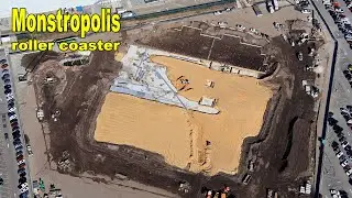 Monstropolis roller coaster construction