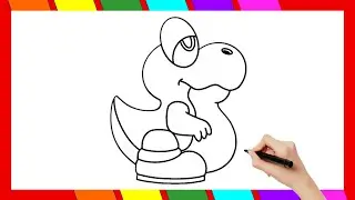 Cara Menggambar Baby Yoshi || Step by Step