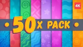 Cartoon Background 50x Pack