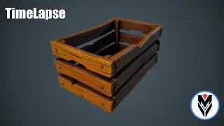 【Timelapse】3D Stylized Crate Modeling