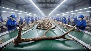 Inside a Giant Deer Antler Factory (AI Concept)