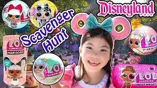 LOL SURPRISE SCAVENGER HUNT at DISNEYLAND!!  All Series 1 2 3 4 5 Hairgoals + Glam Glitter!