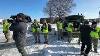 Minnesota National Guard Hand Out Donuts and Coffee to Anti-ICE Protesters