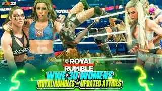 ⚡Wwe 2k23: Wwe 30 Women's Royal Rumble 2025 | Обновлённые костюмы | Неожиданный выход | Полный ма...