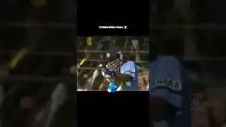 Celebration now🤡 VS Celebration then☠️ #virat #dhoni #viral #shorts #cricket #ipl #cricketlover #fyp