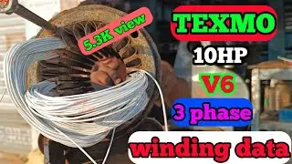 #24 | 3 phase motor winding | TEXMO 10hp motor winding data