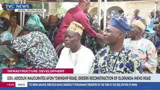 Gov Abiodun Inaugurates Afon Township Road, Orders Reconstruction Of Olorunda-Imeko Road