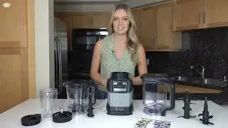 Ninja AMZ493BRN Compact Kitchen System, 1200W, 3 Functions for Smoothies, Dough & Frozen Drinks with