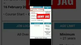 Army JAG vacancy form #Army #armyjag  #latest #job #short #ravijobspoint