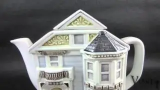 Otagiri Japan Hand Crafted Country Cottage Village House Ceramic Teapot Tea Pot