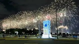 Abudhabi firework 🥰￼ happy new year 🎊 ￼#abudhabi #newyear2026 #beach #fireworks 