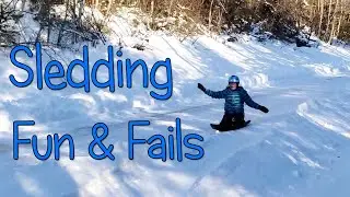 Sledding fails on steep hill