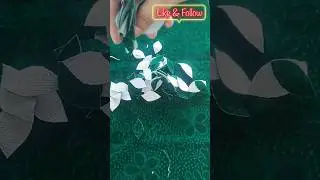 Cutting of velvet art work design 🤗🌿#velvetdesign #velvet #decoration #design#newcraft#newcraftidea