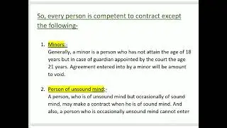 Capacity to Contract- Competent to Contract-S.11 of the Contract Act-Law of Contract⚖ || StuNerd ||