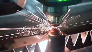 ADS Fiber Laser cutting sheet metal fly cutting