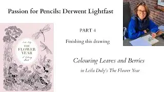 Passion for Pencils: Derwent Lightfast PART 4 - Colouring leaves and berries in The Flower Year