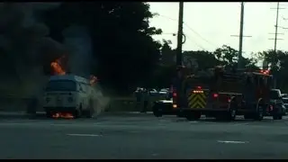 Classic Car On Fire