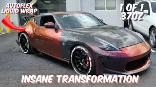 Crazy modded 370z gets INSANE shellshock supershift in autoflex liquid wrap: MNR Dips