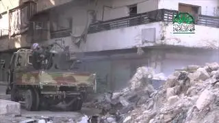 حلب بستان القصر استهداف مقرات قوات النظام على يد الجيش الحر  6 10 2014