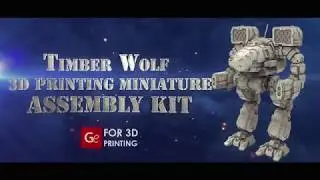Timber Wolf 3D Printing Model Kit | Presentation by Gambody