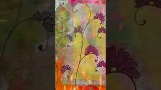 What am I doing on Saturdays (beside postcards) #gelprinting #gluebook #art #artsyfun #doodling