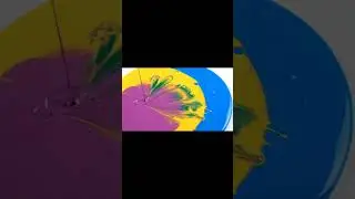 🎨 Mesmerizing Paint Pour ASMR | Slow Motion Relaxing Visuals #shorts