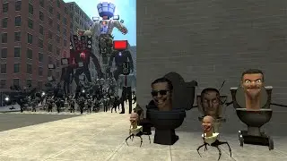 SKIBIDI TOILETS set up an ambush for ULTIMATE MECHA TV MAN & CAMERA MAN ARMY In Garry's Mod
