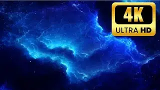 Space Dark Blue Clouds Sky | Shining Stars Background
