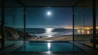 Calm Sea in a Moonlit Gulf | Deep Night Ocean Sounds for Sleep & Relaxation