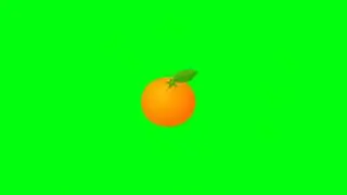Orange fruit Falling Animation Green Screen effects HD