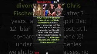 Amy Schumer Divorce Filed? #shorts #USA #NEWS