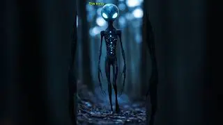 Unexpected Alien Sightings in the Wilderness pt2... what would you do? #alien  #creepy #viralshorts