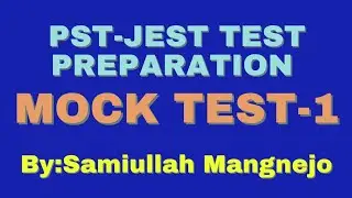 Online Mock Test-1 || Social Studies | PST-JEST TEST Preparation