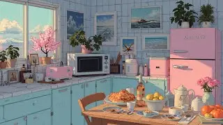 Relaxing Lofi Beats for a Cozy Spring Kitchen Morning ~ Study, Work, Chill & Focus
