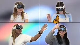 Девушки пробуют Apple Vision Pro