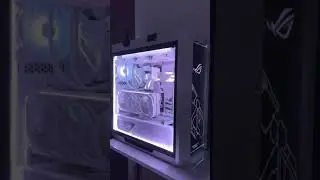 FULL ROG WHITE PC BUILD | GPU vertical mode