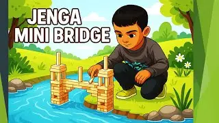 Jenga Tutorial #9: Jenga Bridge: Learn How to Build a Mini Jenga Bridge Step-by-Step! #jenga #bridge
