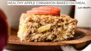 Healthy Apple Cinnamon Baked Oatmeal