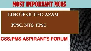 General Knowledge Questions About Quaid e Azam Muhammad Ali Jinnah.. Important MCQs for CSS, PMS,NTS