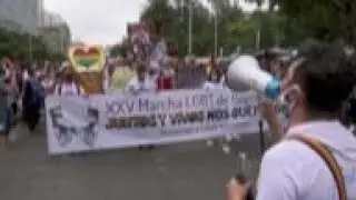Thousands march in Bogota gay pride celebration
