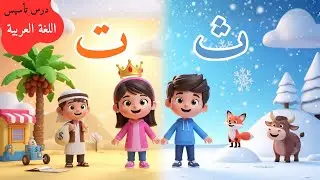 📚 تأسيس اللغة العربية للأطفال | تعلم حرف التاء (ت) وحرف الثاء (ث) بطريقة ممتعة وسهلة بالصوت والصورة🌟