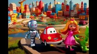 Toy City in Danger! Cute Robot, Dino & Doll Save the Day | Kids Adventure Story #kidstoys #kidsvideo