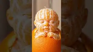 orange peeled cute baby #ytshorts #cute