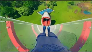 1000 FT 60&deg; Drop Down Water Slides &ndash; Planet Coaster 2