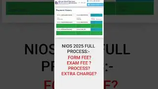 How much does it cost in total in NIOS? | NIOS Full Registration Process & Exam Fee | #nios #tma ...