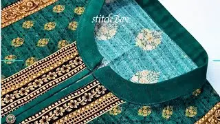 Flat collar boot piping neck design cutting and stitching | flat collar neck design | stitchBay