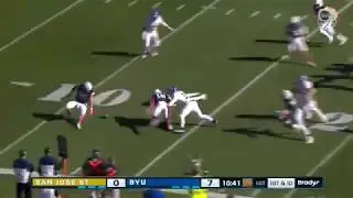 BYU's Brayden El Bakri has a big hit on San Jose State player