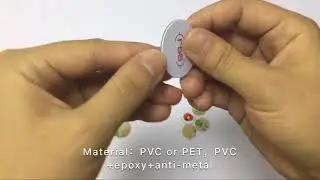 RFID Coin Tag With Various Sizes, Material PVC, PET, PVC+Epoxy+Anti-metal